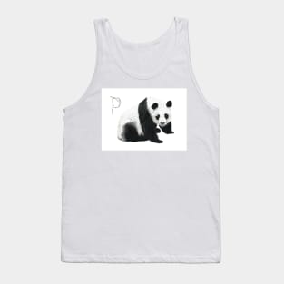 P for panda alphabet illustration Tank Top